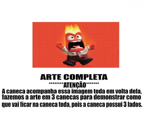Caneca Polímero Divertida Mente Personalizada