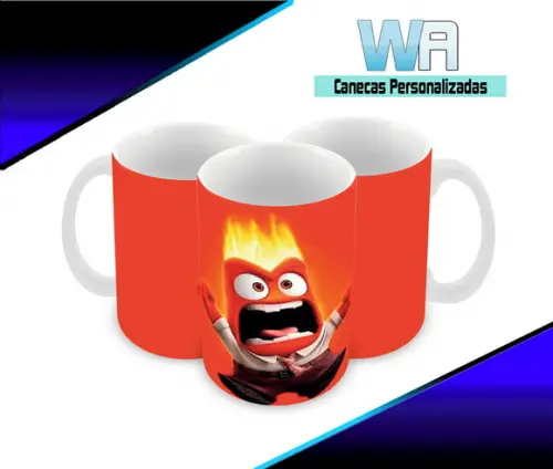 Caneca Polímero Divertida Mente Personalizada