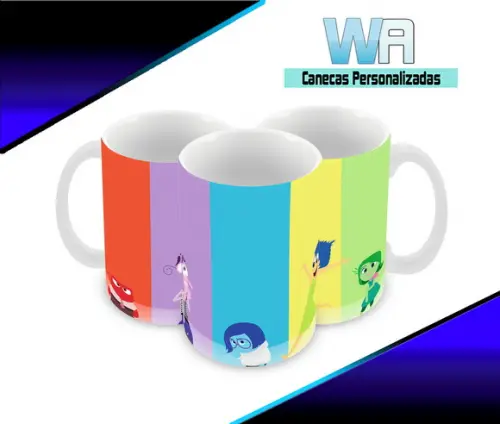 Caneca Polímero Divertida Mente Personalizada