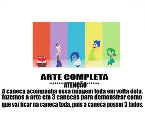 Caneca Polímero Divertida Mente Personalizada