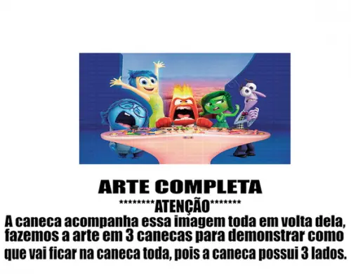 Caneca Polímero Divertida Mente Personalizada