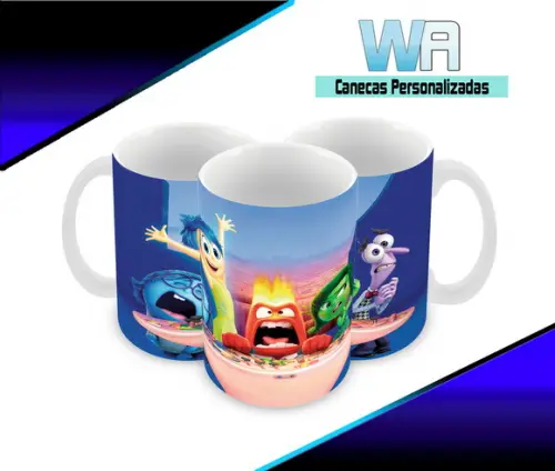 Caneca Polímero Divertida Mente Personalizada