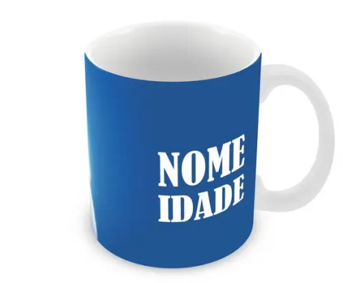 Caneca Polímero Divertida Mente Seu Nome Personalizada