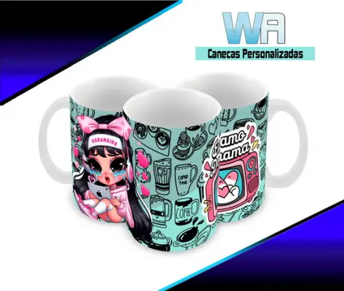 Caneca Polímero Dorama Personalizada