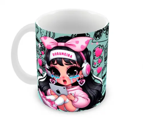 Caneca Polímero Dorama Personalizada