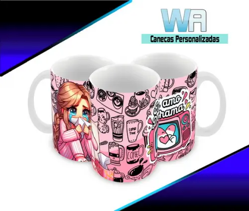 Caneca Polímero Dorama Personalizada