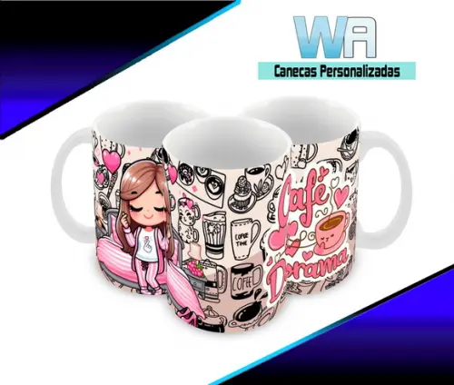 Caneca Polímero Dorama Personalizada