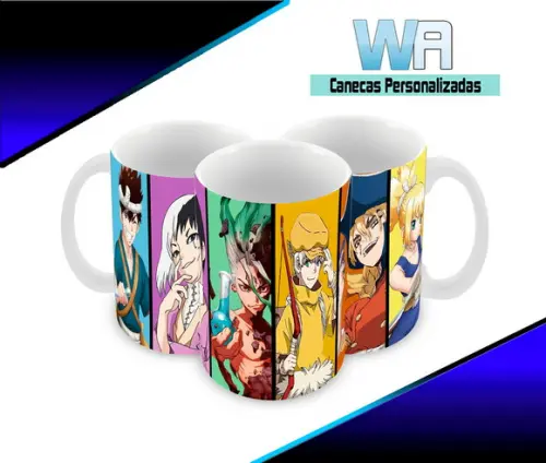 Caneca Polímero Dr Stone Personalizada
