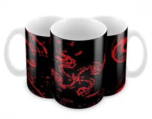 Caneca Polímero Dragão Vermelho Personalizada