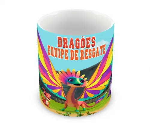 Caneca Polímero Dragões - Equipe de Resgate Personalizada