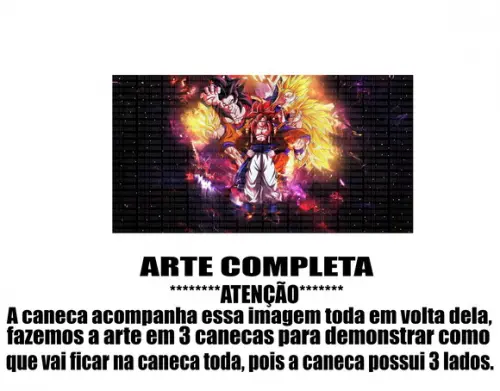 Caneca Polímero Dragon Ball Goku Transformações