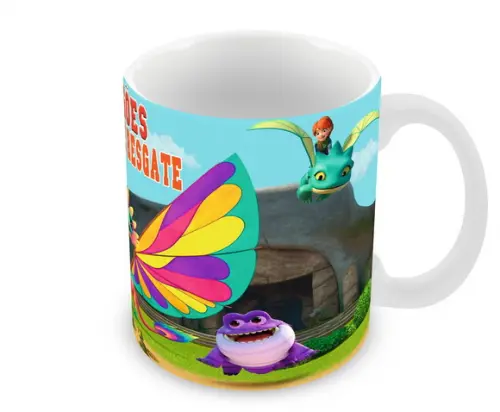 Caneca Polímero Dragões - Equipe de Resgate Personalizada
