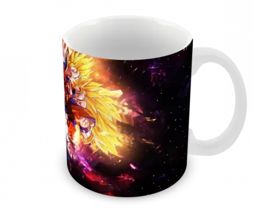 Caneca Polímero Dragon Ball Goku Transformações