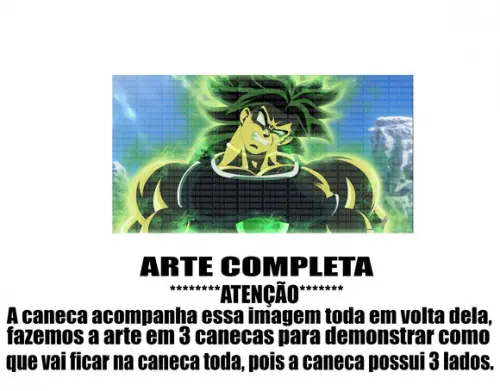 Caneca Polímero Dragon Ball Super Broly Personalizada