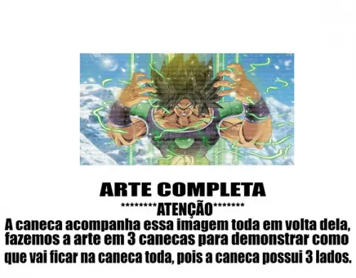 Caneca Polímero Dragon Ball Super Broly Personalizada