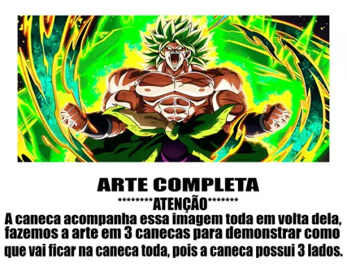 Caneca Polímero Dragon Ball Super Broly Personalizada