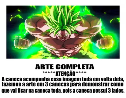 Caneca Polímero Dragon Ball Super Broly Personalizada
