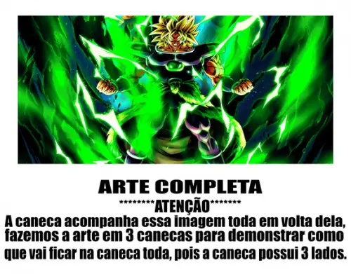 Caneca Polímero Dragon Ball Super Broly Personalizada