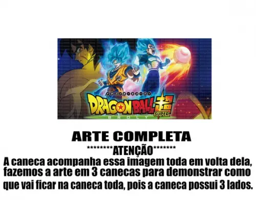 Caneca Polímero Dragon Ball Super Broly Personalizada