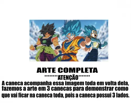 Caneca Polímero Dragon Ball Super Broly Personalizada