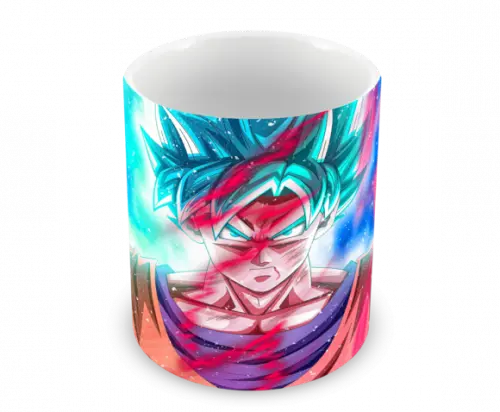 Caneca Polímero Dragon Ball Super Goku Blue Personalizada