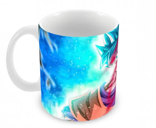 Caneca Polímero Dragon Ball Super Goku Blue Personalizada