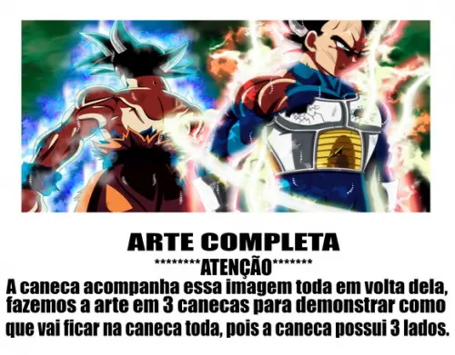 Caneca Polímero Dragon Ball Super Goku e Vegeta