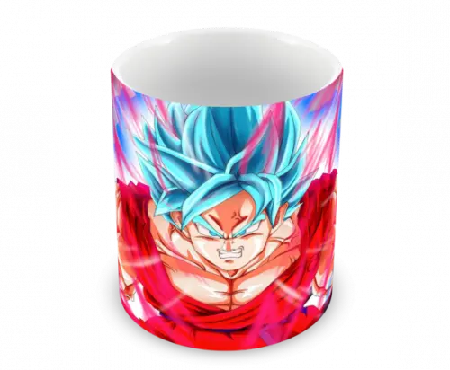 Caneca Polímero Dragon Ball Super Goku Blue Personalizada