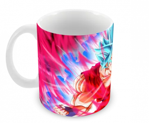 Caneca Polímero Dragon Ball Super Goku Blue Personalizada