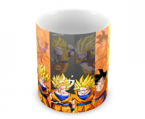 Caneca Polímero Dragon Ball Super Goku Transformações