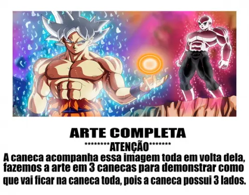 Caneca Polímero Dragon Ball Super Goku Vs Jiren