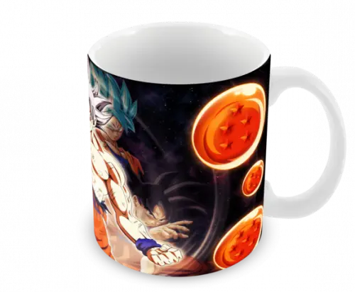 Caneca Polímero Dragon Ball Super Goku Transformações