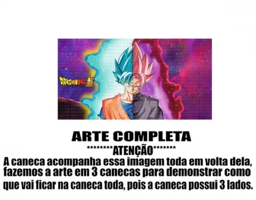 Caneca Polímero Dragon Ball Super Personalizada