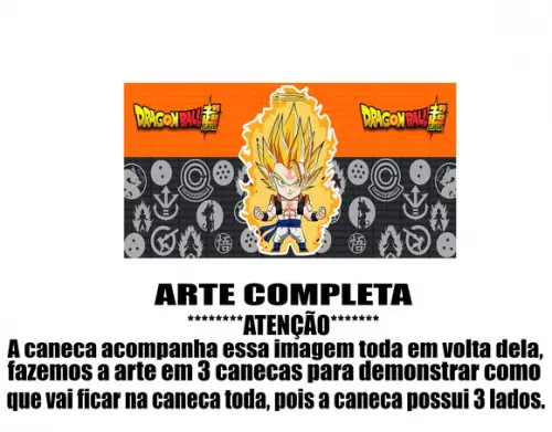 Caneca Polímero Dragon Ball Super Personalizada