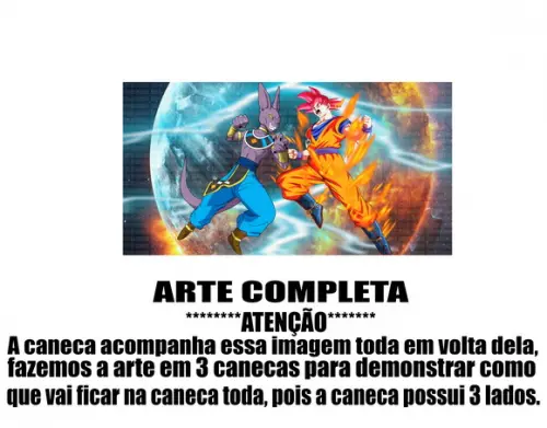 Caneca Polímero Dragon Ball Super Personalizada