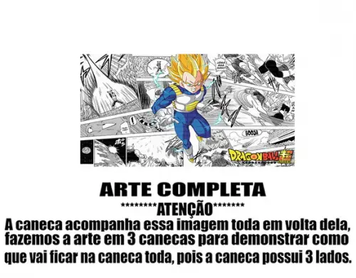 Caneca Polímero Dragon Ball Vegeta Personalizada