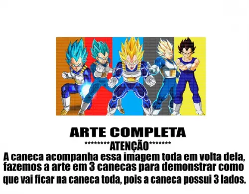 Caneca Polímero Dragon Ball Super Vegeta Personalizada