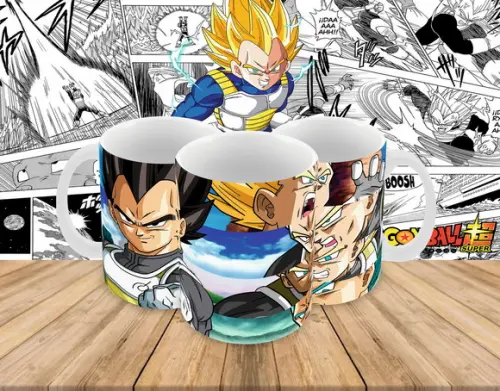 Caneca Polímero Dragon Ball Vegeta Personalizada