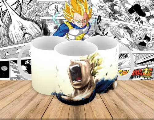 Caneca Polímero Dragon Ball Vegeta Personalizada