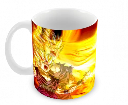 Caneca Polímero Dragon Ball Z Gohan e Goku Personalizada