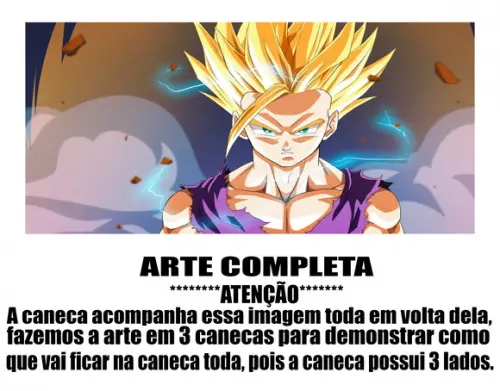Caneca Polímero Dragon Ball Z Gohan Super Saiyan 2