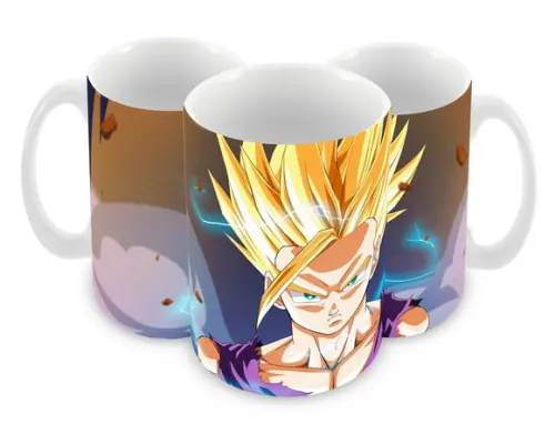 Caneca Polímero Dragon Ball Z Gohan Super Saiyan 2