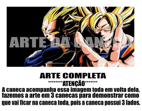 Caneca Polímero Dragon Ball Z Personalizada