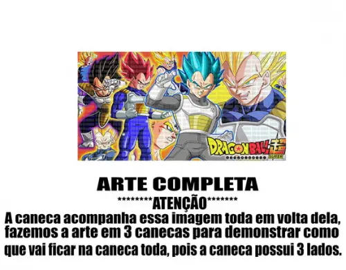 Caneca Polímero Dragon Ball Z Vegeta Personalizada