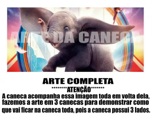 Caneca Polímero Dumbo Personalizada