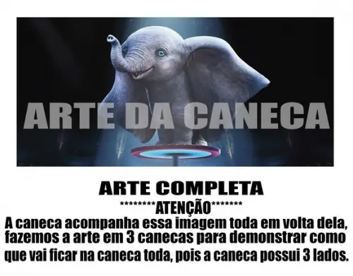 Caneca Polímero Dumbo Personalizada