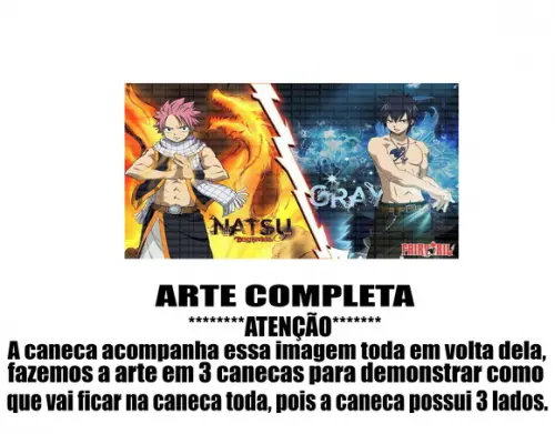 Caneca Polímero Fairy Tail Personalizada