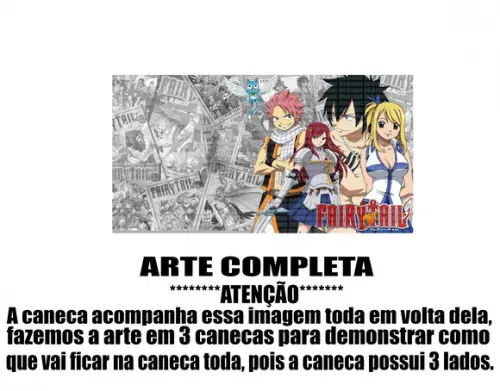 Caneca Polímero Fairy Tail Personalizada