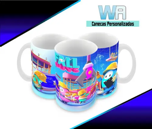 Caneca Polímero Fall Guys Personalizada