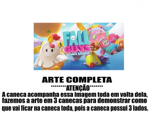 Caneca Polímero Fall Guys Personalizada